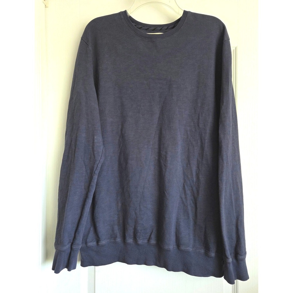 Vestige Navy Blue Organic Cotton Crewneck Sweatshirt XL USA Made Design Pullover